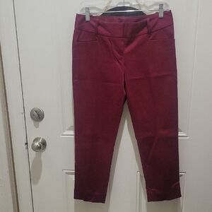 The Limited Size 4 Women's Burgundy Ankle Pants